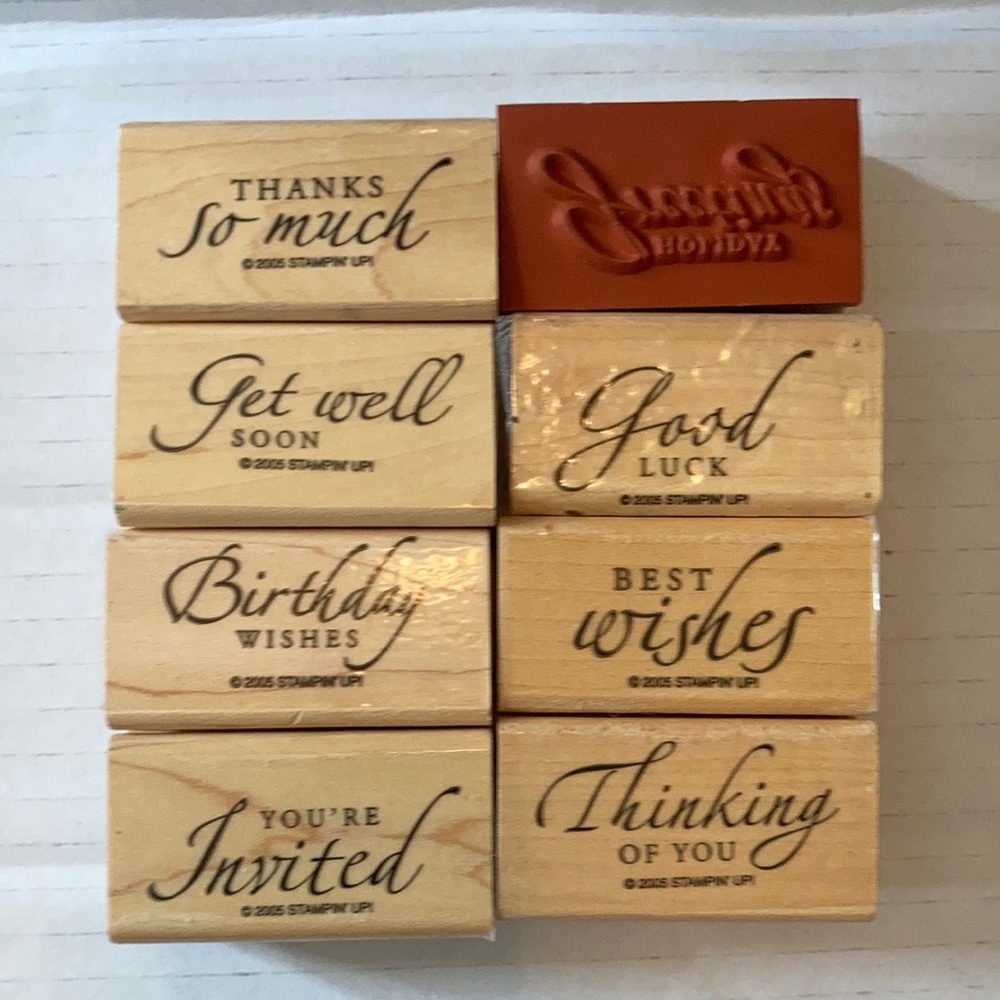 Stamping up discontinued set of 8 stamps